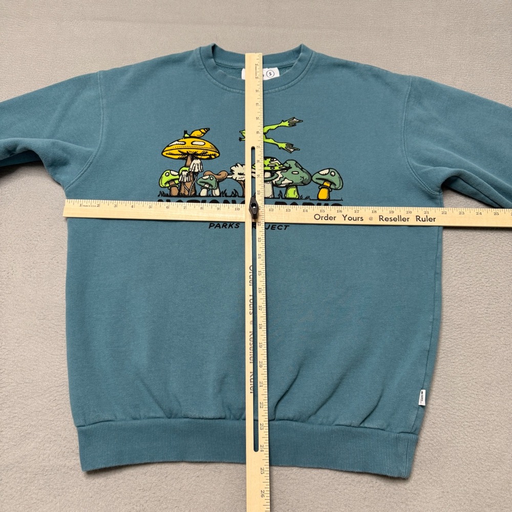 Parks Project Sweatshirt Small Blue National Parks Mushroom Frog Graphic Fleece - Picture 6 of 8